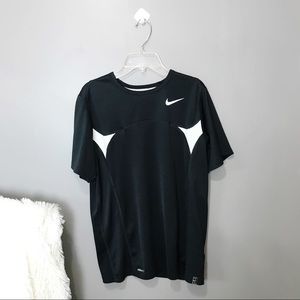 Women’s NIKE black and white Fit dry top